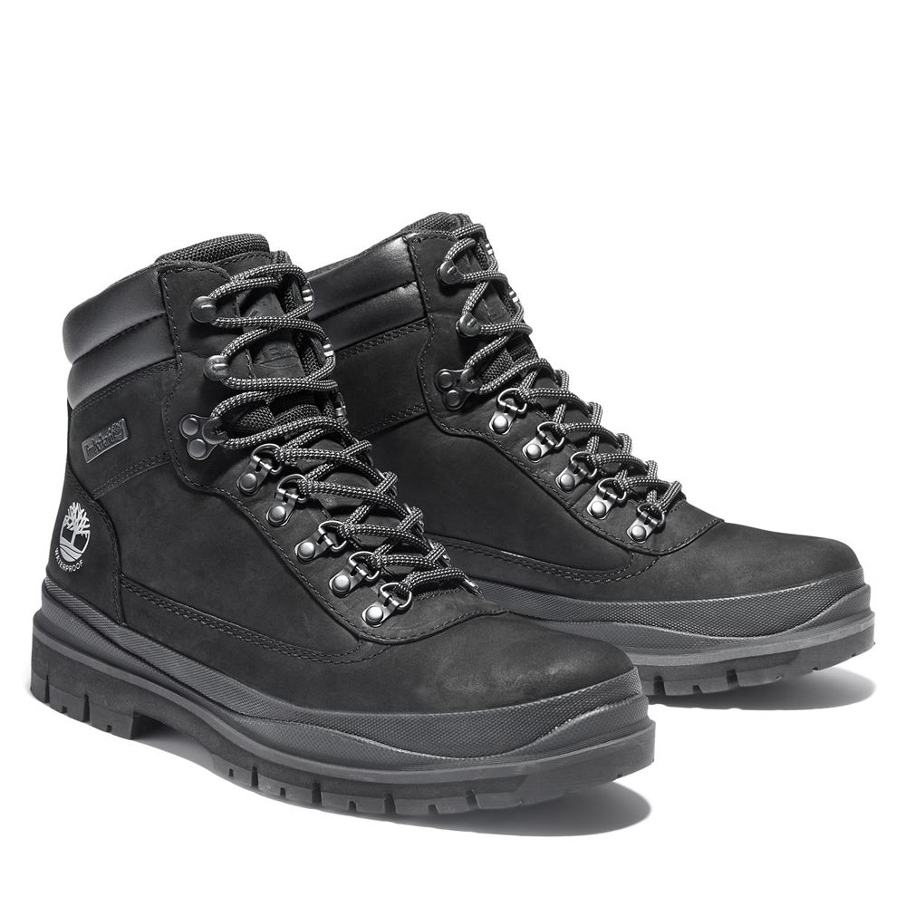 Timberland Mens Snow Boots Field Trekker Waterproof - Black - India VO1053467